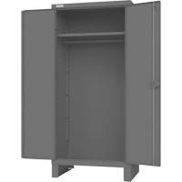 Cabinet with Hanging Bar & Standard Recessed Doors, Steel, 78" H x 36" W x 24" D, Grey Pronet Distribution