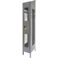 Casiers ventil&eacute;s, 12" x 18" x 88", Acier, Gris, D&eacute;mont&eacute;, Perfor&eacute; Pronet Distribution