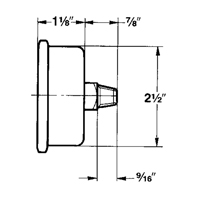 Manom&egrave;tres,  2-1/2", 30" Hg-0" Vac, Fixation inf&eacute;rieure, Analogique rempli de liquide Pronet Distribution