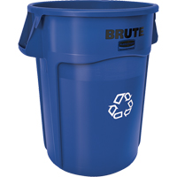 Contenants ronds pour le recyclage BRUTE, Vrac, Plastique, 44 gal. US Pronet Distribution