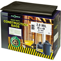 Sacs pour d&eacute;chets pour entrepreneurs, Fort, 30" la x 48" lo, 2 mils, Noir, Capacit&eacute; 121,13 L (32 gal.) Pronet Distribution