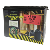 Sacs pour d&eacute;chets pour entrepreneurs, Fort, 30" la x 48" lo, 4 mils, Noir, Capacit&eacute; 124,91 L (33 gal.) Pronet Distribution