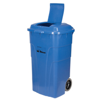 Roll Out Recycling Bin, Curbside, Polyethylene, 65 US gal. Pronet Distribution