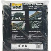 Tarp, Light Industrial Duty, Black, 6' x 8' x 8 mils Pronet Distribution