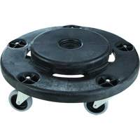Brute&reg; Quiet Dolly, Polyethylene, Black, Fits: 26-1/2" Dia. Pronet Distribution