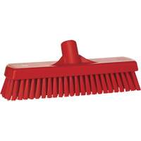 Deck & Wall Scrub Brush, Stiff Bristles, 12", Polyester, Red Pronet Distribution