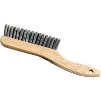 Shoe Handle Scratch Brush, Steel, 4 x 16 Wire Rows, 9-3/4" Long Pronet Distribution