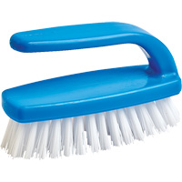 Brosse pour le nettoyage des ongles, 4" l, Soies Synth&eacute;tique, Bleu/Blanc Pronet Distribution