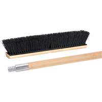 Balai-brosse avec manche &agrave; filetage m&eacute;tallique, 24", Moyen, Soies Tampico Pronet Distribution