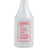 Round Spray Bottle with WHMIS Label, 24 oz. Pronet Distribution