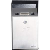 Cendrier, Montage mural, Acier inoxydable, Capacit&eacute; 1 Litre, Hauteur 11-4/5" Pronet Distribution