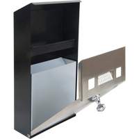 Cendrier, Montage mural, Acier inoxydable, Capacit&eacute; 1 Litre, Hauteur 11-4/5" Pronet Distribution