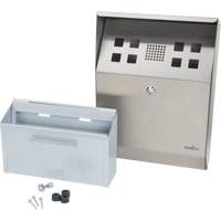 Cendrier, Montage mural, Acier inoxydable, Capacit&eacute; 1 Litre, Hauteur 11-4/5" Pronet Distribution