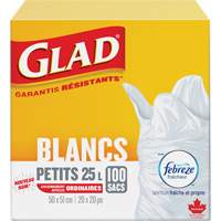 Small 25L Febreze Garbage Bags, Regular, 20" W x 20" L, White Pronet Distribution