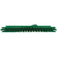 Dustpan Broom with Angled Thread, Medium Bristles, 10", Polyester, Green Pronet Distribution