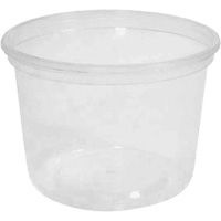 Contenant &agrave; charcuterie transparent sans couvercle MicroGourmet 16 oz, Plastique, Ronde Pronet Distribution