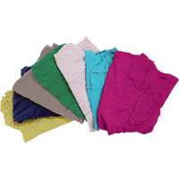 Recycled Material Wiping Rags, Cotton, Mix Colours, 10 lbs. Pronet Distribution