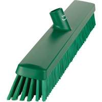Heavy-Duty Push Broom, Fine/Stiff Bristles, 24", Green Pronet Distribution