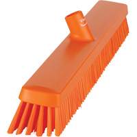 Heavy-Duty Push Broom, Fine/Stiff Bristles, 24", Orange Pronet Distribution