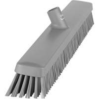 Heavy-Duty Push Broom, Fine/Stiff Bristles, 24", Grey Pronet Distribution