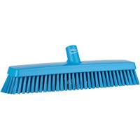 Push Broom Head, Fine/Stiff Bristles, 16-1/2", Polyester/Polypropylene, Blue Pronet Distribution