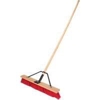 Push Broom with Braced Handle, 24", Medium, PVC Bristles Pronet Distribution