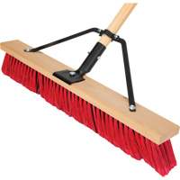 Push Broom with Braced Handle, 24", Medium, PVC Bristles Pronet Distribution