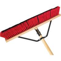 Push Broom with Braced Handle, 24", Medium, PVC Bristles Pronet Distribution