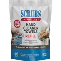 Hand Cleaner Towels Refill Pack, 72 Wipes, 10" x 12" Pronet Distribution