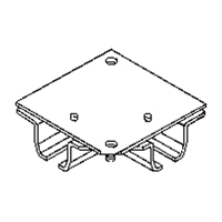 Raccord pour joint d'angle de 90° pour murs-rideaux mont&eacute;s au plafond Pronet Distribution