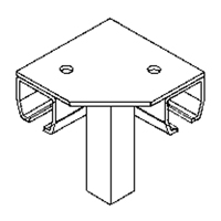 Raccord pour joint d'angle de 90° pour murs-rideaux mont&eacute;s au sol Pronet Distribution