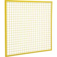 Wire Mesh Partition Components - Panels, 4' H x 4' W, Yellow Pronet Distribution