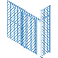 Wire Mesh Partition Components - Sliding Doors, 4' W x 8' H Pronet Distribution