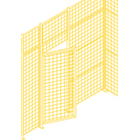 Wire Mesh Partition Components - Swing Doors, 3' W x 7' H Pronet Distribution