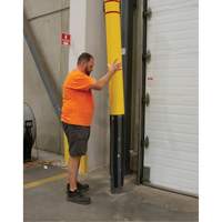 Polyethylene Bollard Cover, 4-1/2" Dia. x 64" L, Red/Yellow Pronet Distribution