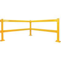 Lift-Out Guard Rail, Steel, 3' L x 4" H, Safety Yellow Pronet Distribution
