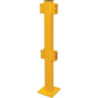 In-Line Post for Light-Duty Guard Rails, Steel, 42" H, Safety Yellow Pronet Distribution