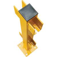 In-Line Post for Light-Duty Guard Rails, Steel, 42" H, Safety Yellow Pronet Distribution