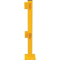 Corner Post for Light-Duty Guard Rails, Steel, 42" H, Safety Yellow Pronet Distribution