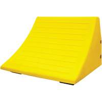 70 Ton Large Equipment Wheel Chock with Handle, Urethane, Yellow Pronet Distribution