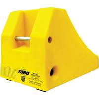 400 Ton Large Equipment Wheel Chock with Handle & Hole, Urethane, Yellow Pronet Distribution