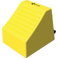 Cale de roue ultra-robuste pour l'exploitation mini&egrave;re Checkers Safety, PEHD, Jaune, 14-1/2" la x 17-1/2" p x 16" h Pronet Distribution