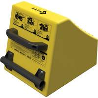 Cale de roue ultra-robuste pour l'exploitation mini&egrave;re Checkers Safety, PEHD, Jaune, 14-1/2" la x 17-1/2" p x 16" h Pronet Distribution