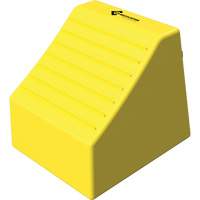 Cale de roue ultra-robuste pour l'exploitation mini&egrave;re Checkers Safety sans support, PEHD, Jaune, 14-1/2" la x 17-1/2" p x 16" h Pronet Distribution