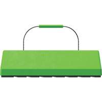 Cale de roue pour avion Checkers Safety SafeRay avec poign&eacute;e &agrave; c&acirc;ble & patin en caoutchouc, Ur&eacute;thane, Vert fluorescent, 24" la x 8" p x 6" h Pronet Distribution