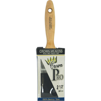 Pinceau &agrave; soies angulaires Crown Pro, Soies, Manche Bois, Largeur de 2-1/2" Pronet Distribution