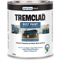 Peinture antirouille &agrave; base d'eau Tremclad, 946 ml, Canette, Noir Pronet Distribution