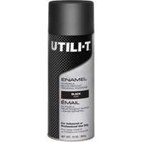 UTILI-T General Purpose Enamel Spray Paint, Black, Gloss, 10 oz./283 g, Aerosol Can Pronet Distribution