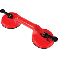 Manually Operated Hand Vacuum Cups - Double Handcup, 66 lbs. Capacity, 4-5/8", Lever, 13" Handle Length Pronet Distribution