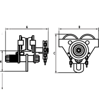 Chariots ajustables, 1000 lb (0,5 tonne) Capacit&eacute;, 2-11/16" - 5-1/4" Pronet Distribution
